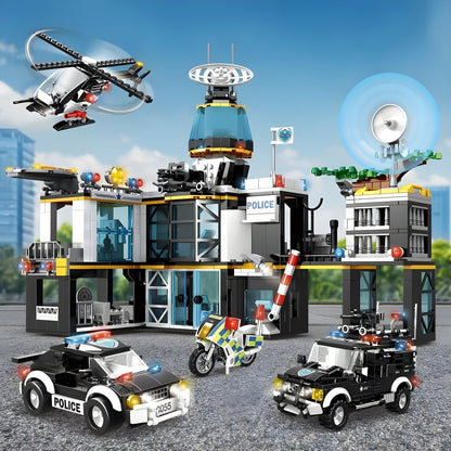 Police Station Building Set – 1261 PCS Ultimate City STEM Kit STEM building block toy by LOLIPOL