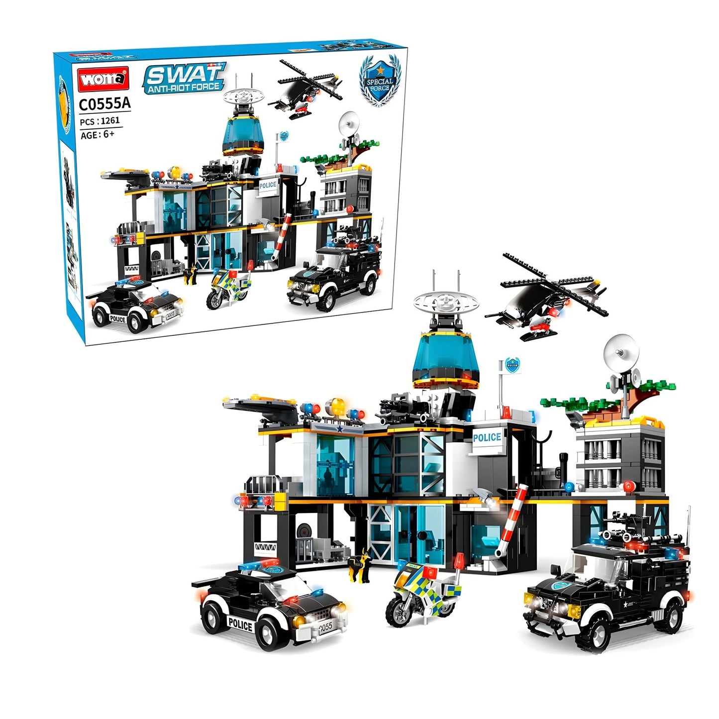 Police Station Building Set – 1261 PCS Ultimate City STEM Kit STEM building block toy by LOLIPOL