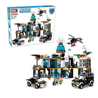 Police Station Building Set – 1261 PCS Ultimate City STEM Kit STEM building block toy by LOLIPOL
