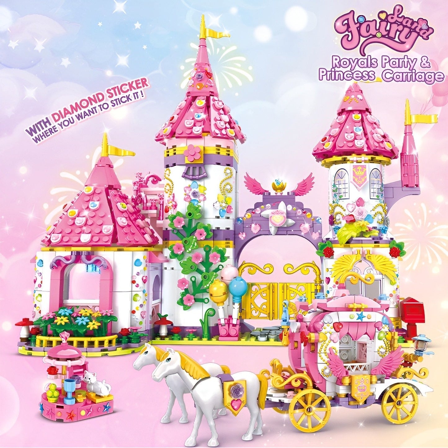 Princess Castle with Horse – 1460 PCS Girls’ Building Set STEM building block toy by LOLIPOL