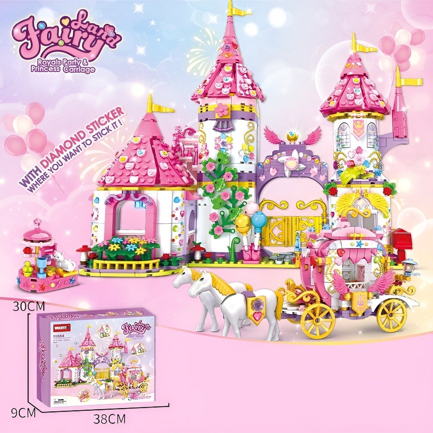 Princess Castle with Horse – 1460 PCS Girls’ Building Set STEM building block toy by LOLIPOL