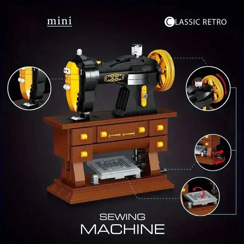 Retro Sewing Machine – 633 PCS DIY STEM Model for All Ages STEM building block toy by LOLIPOL