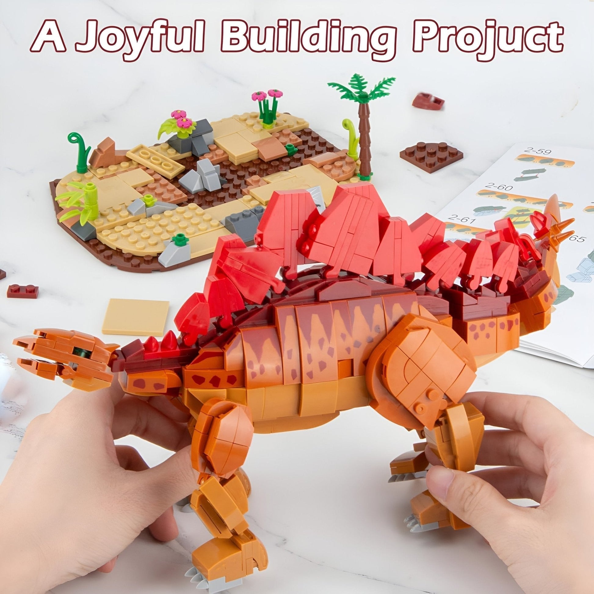 Stegosaurus Dino Building Set – 697 PCS STEM Toy for Kids 6+ STEM building block toy by LOLIPOL