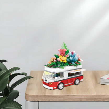 STEM Flower Van Set – 457 PCS Floral Brick Kit for Kids 6+ STEM building block toy by LOLIPOL
