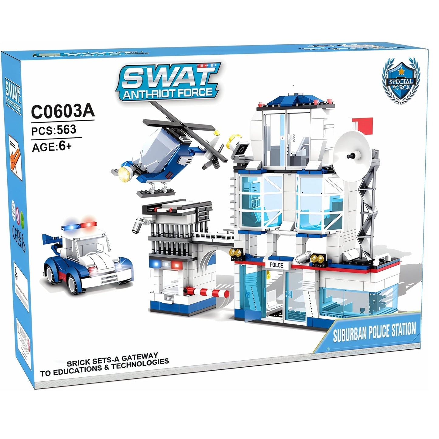 SWAT Police Station – 563 PCS STEM Action Toy for Kids 6+ STEM building block toy by LOLIPOL