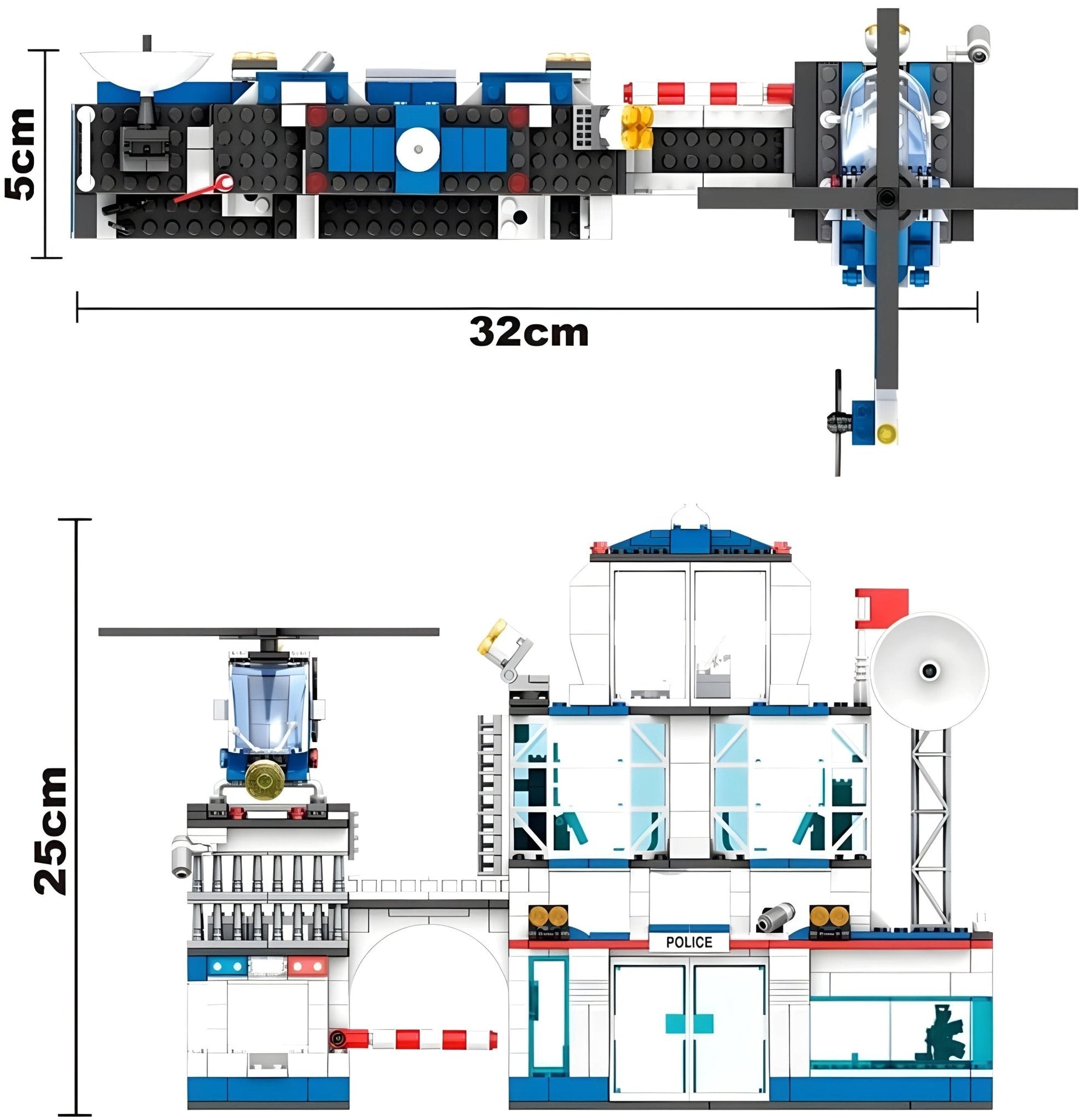 SWAT Police Station – 563 PCS STEM Action Toy for Kids 6+ STEM building block toy by LOLIPOL