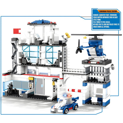 SWAT Police Station – 563 PCS STEM Action Toy for Kids 6+ STEM building block toy by LOLIPOL
