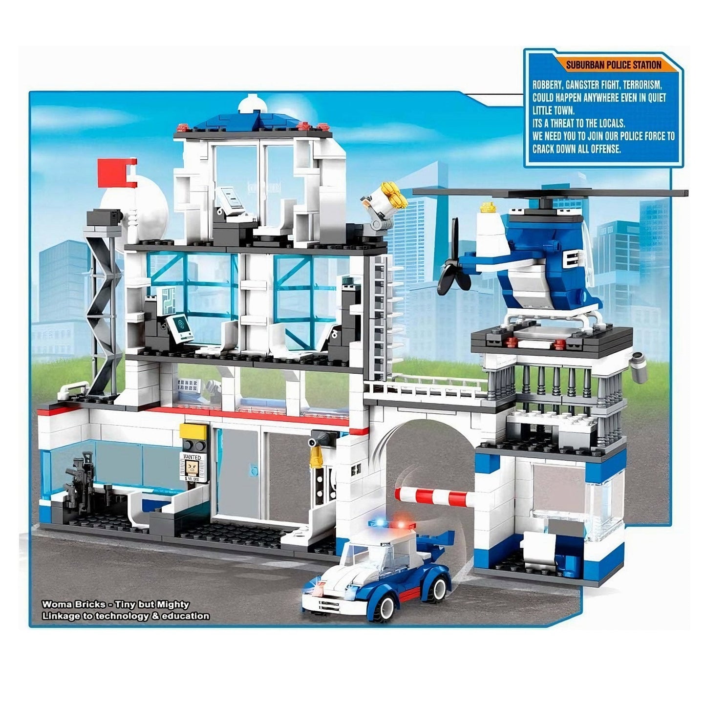 SWAT Police Station – 563 PCS STEM Action Toy for Kids 6+ STEM building block toy by LOLIPOL