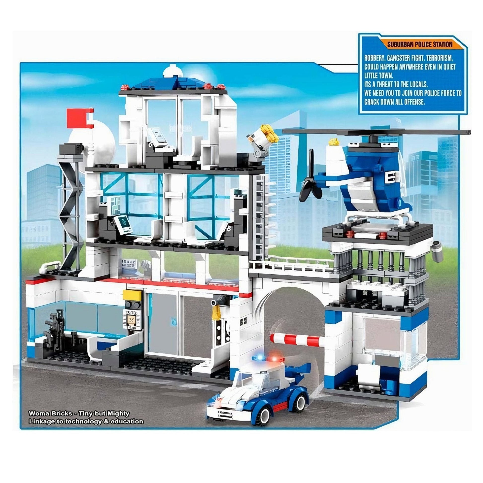 SWAT Police Station – 563 PCS STEM Action Toy for Kids 6+ STEM building block toy by LOLIPOL