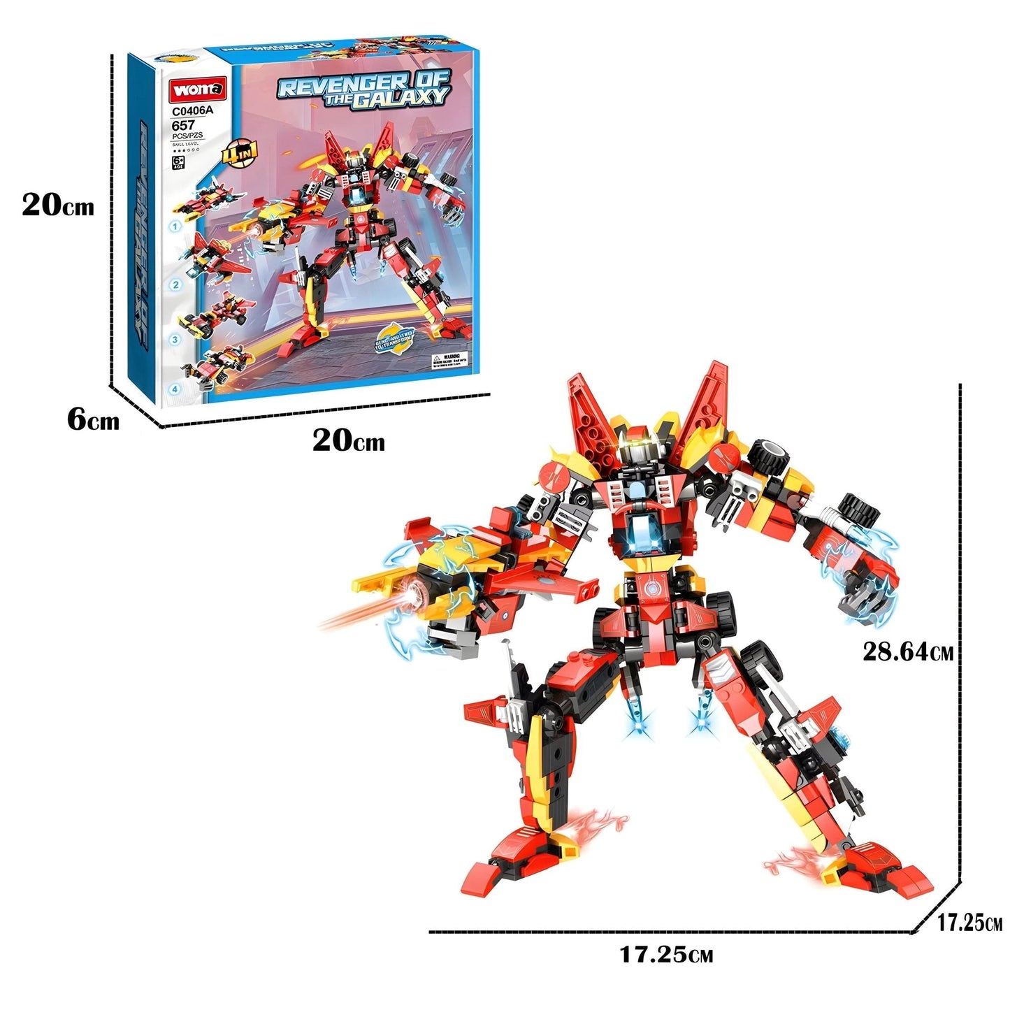 Transforming Robot – 657 PCS STEM Building Set for Kids STEM building block toy by LOLIPOL