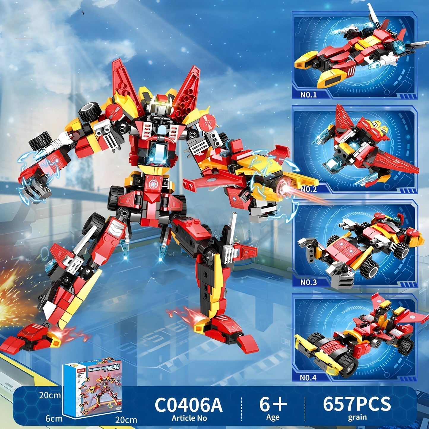 Transforming Robot – 657 PCS STEM Building Set for Kids STEM building block toy by LOLIPOL